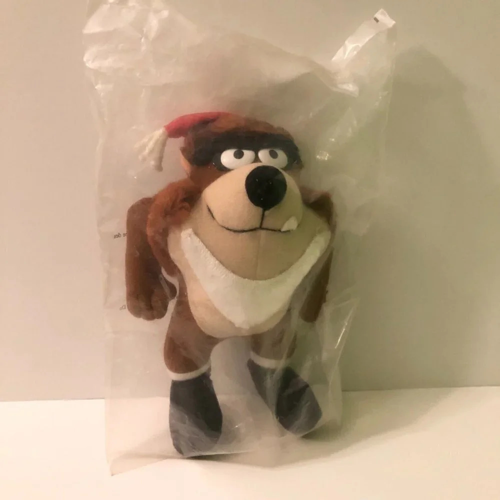 Vtg 1992 McDonalds Christmas Looney Tunes  Tasmanian Devil Taz Plush Stuffed Toy